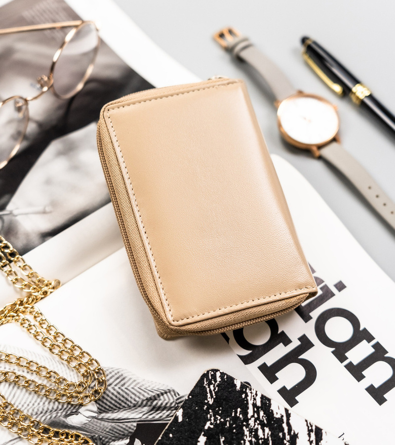 Leather wallet RFID PETERSON PTN RD-41-GCL