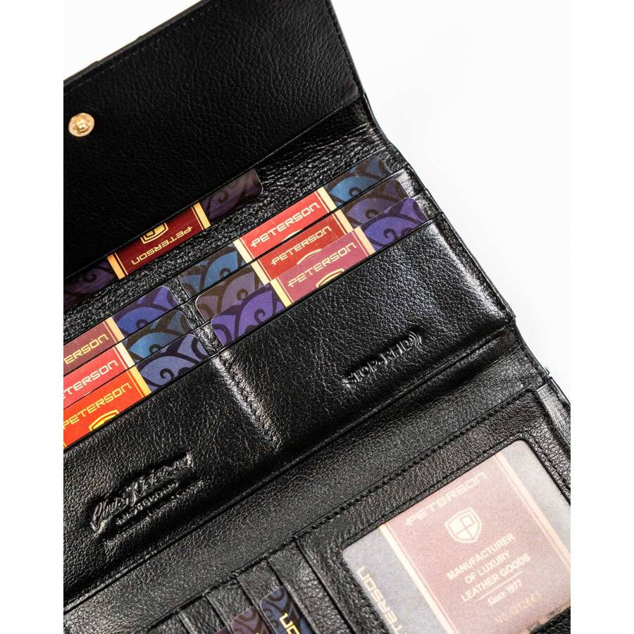 Leather wallet RFID PETERSON PTN ST-415