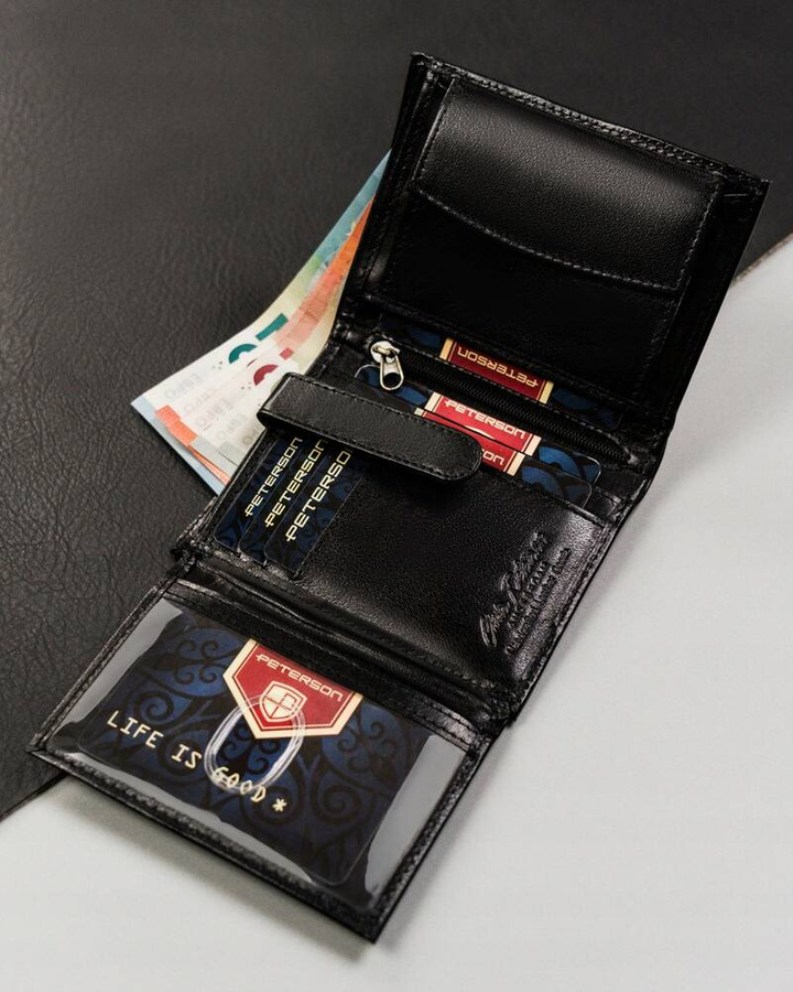 Leather wallet RFID PETERSON PTN 303.01