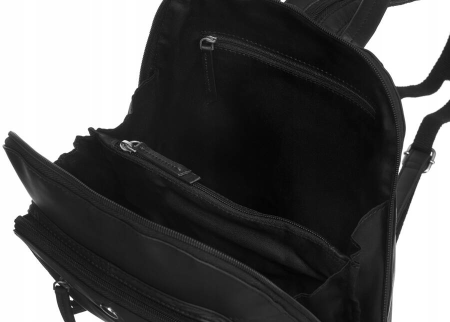 Leather bagpack PETERSON PTN PLE-343A-SNC