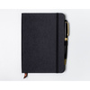 Czarny notes w formacie B6 zadrukowany w linie, wyposażony w gumkę zamykającą - Peterson