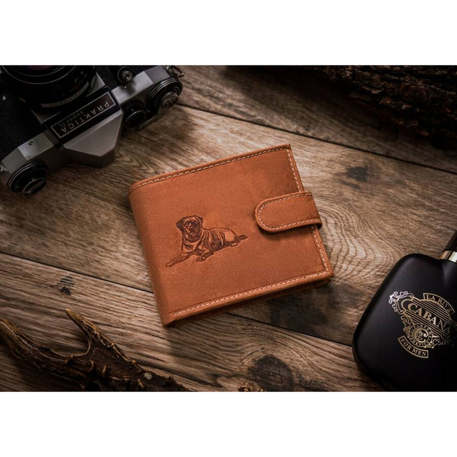Leather wallet RFID N992L-CHM-DOG-1-BL