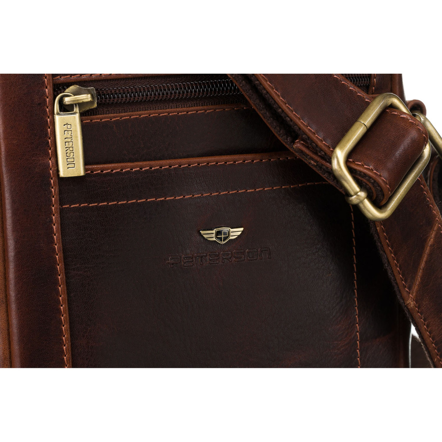Leather bag PETERSON PTN TB-8020-WAX