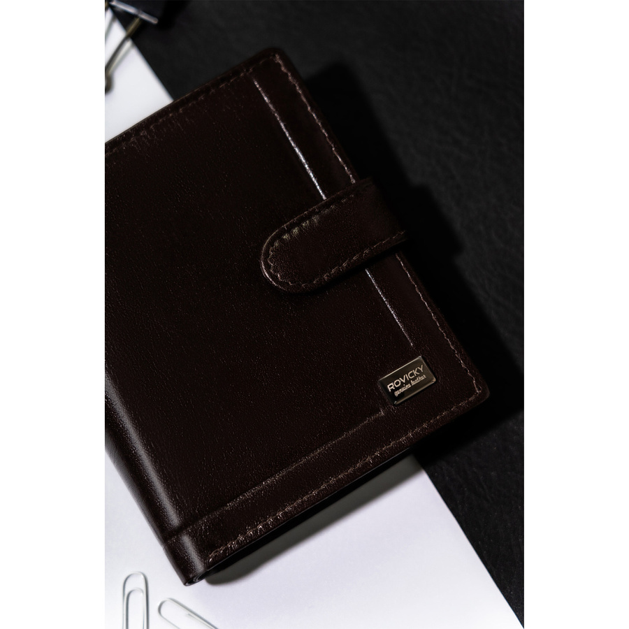 Leather wallet RFID ROVICKY PC-102L-BAR