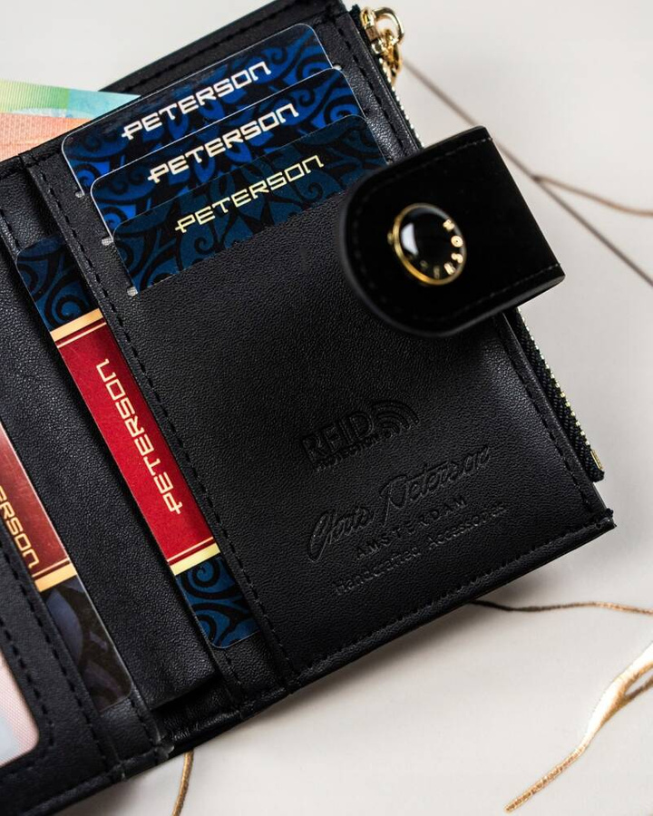 Leatherette wallet RFID PETERSON PTN 012-WEI