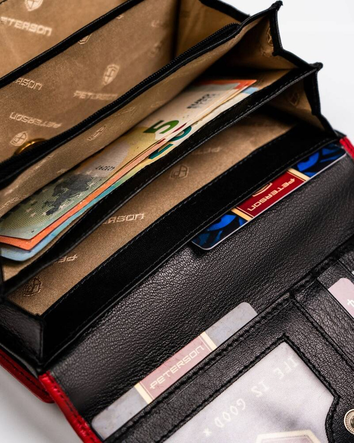 Leather wallet RFID PETERSON PTN KA-24