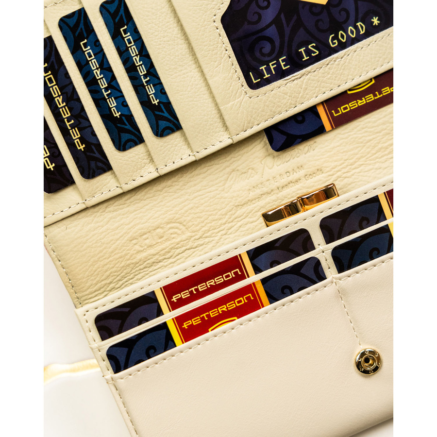 Leather and leatherette wallet RFID PETERSON PTN PX24-PF2
