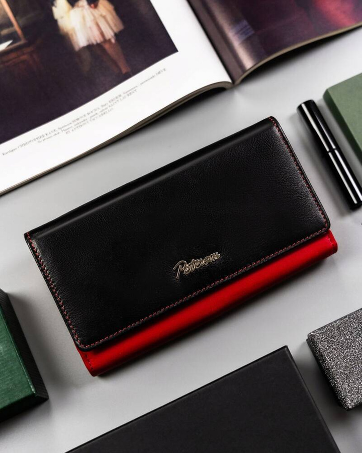 Leather wallet RFID PETERSON PTN KA-19