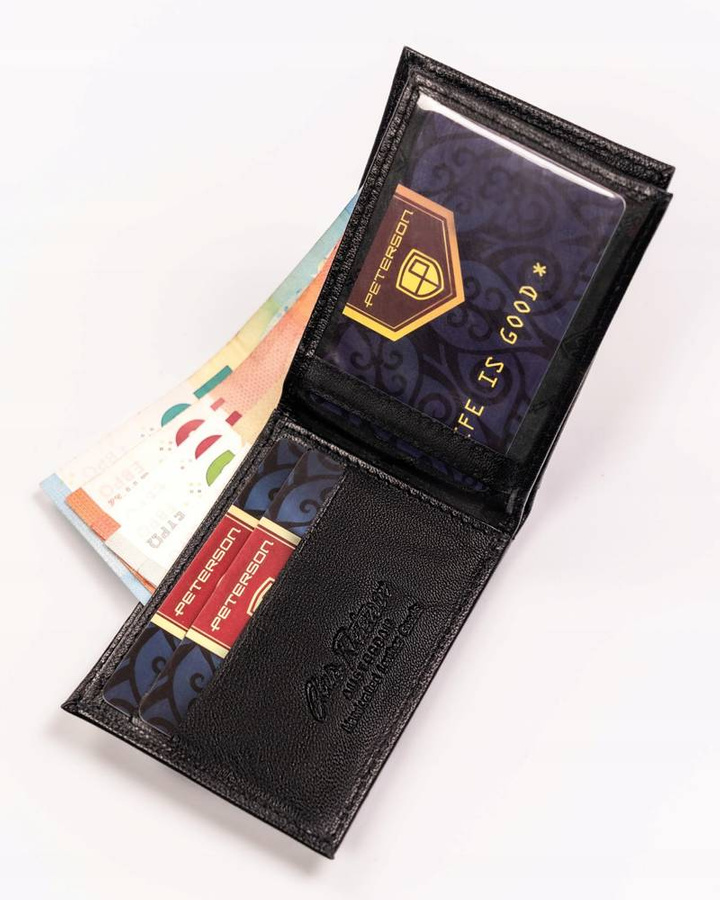 Leather wallet RFID PETERSON PTN RD-280-GCL