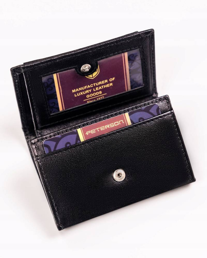 Leather wallet RFID PETERSON PTN RD-240-GCL