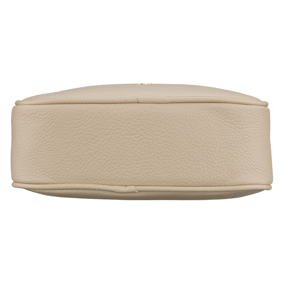 Torebka-listonoszka crossbody z kieszeniami na suwak, wykonana ze skóry ekologicznej w beżowym kolorze - Rovicky