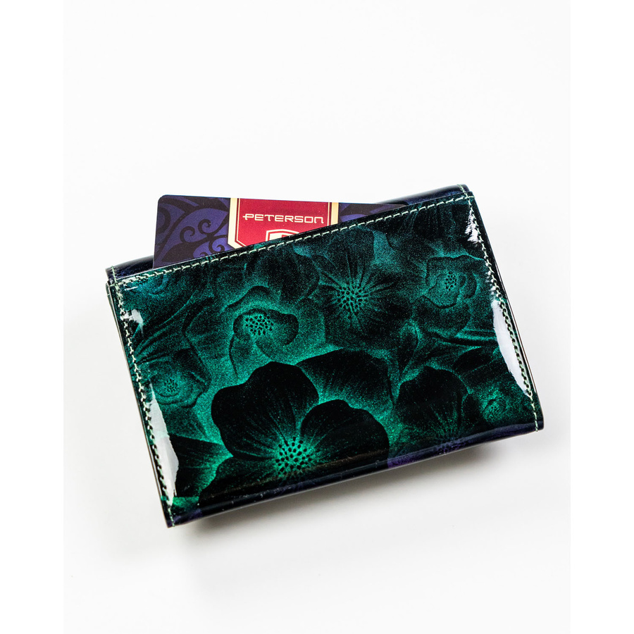 Leather and leatherette wallet RFID PETERSON PTN PS445-FDS