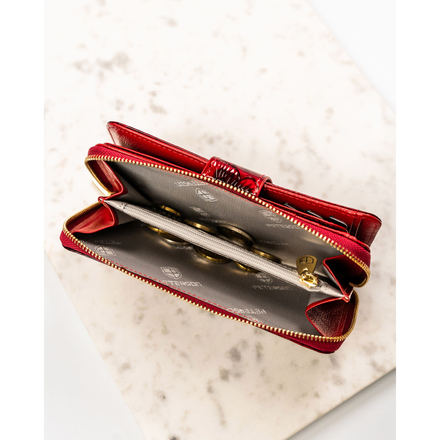 Leather wallet RFID PETERSON PTN 76116-BF