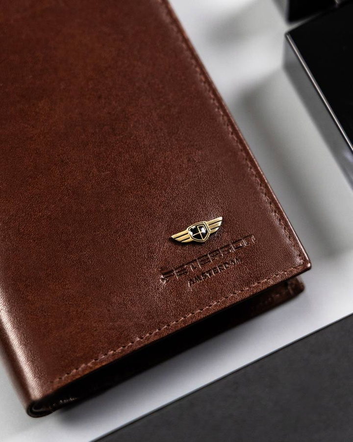 Leather wallet RFID PETERSON PTN 22308-VT