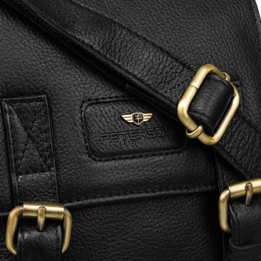 Leather bag PETERSON PTN 996-S-NDM