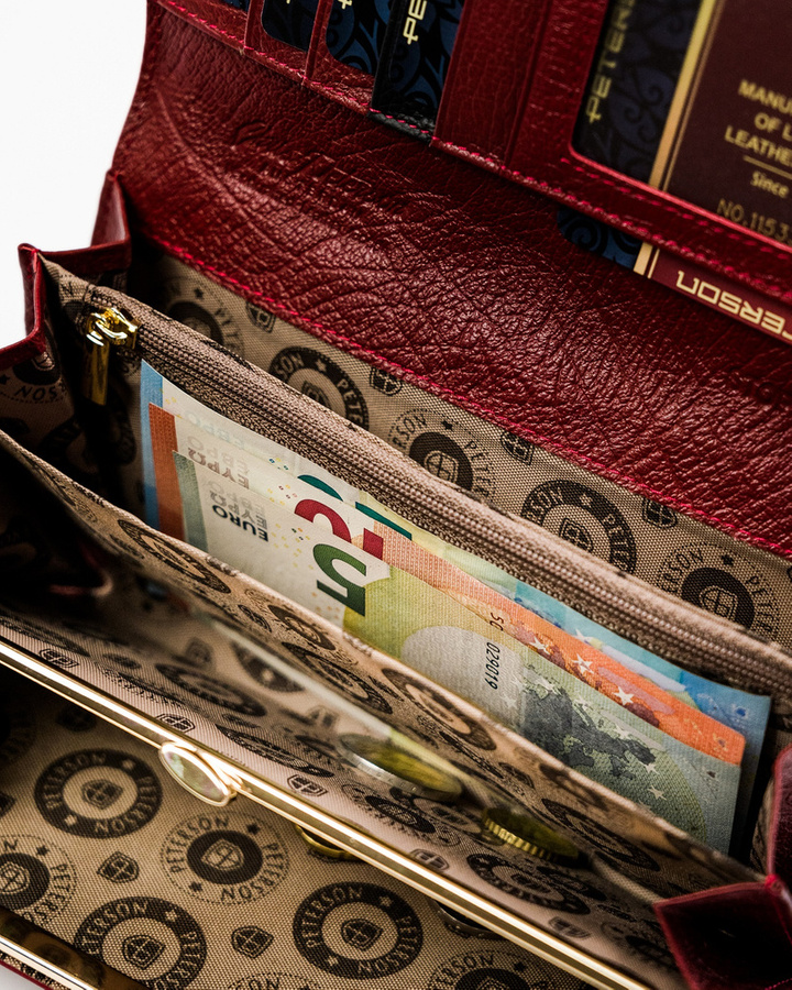 Elegancki portfel damski ze skóry naturalnej  - Peterson