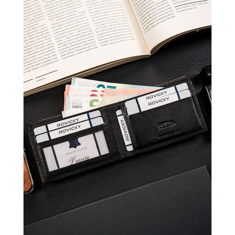 Leather card case 4U CAVALDI CW1017-NDM