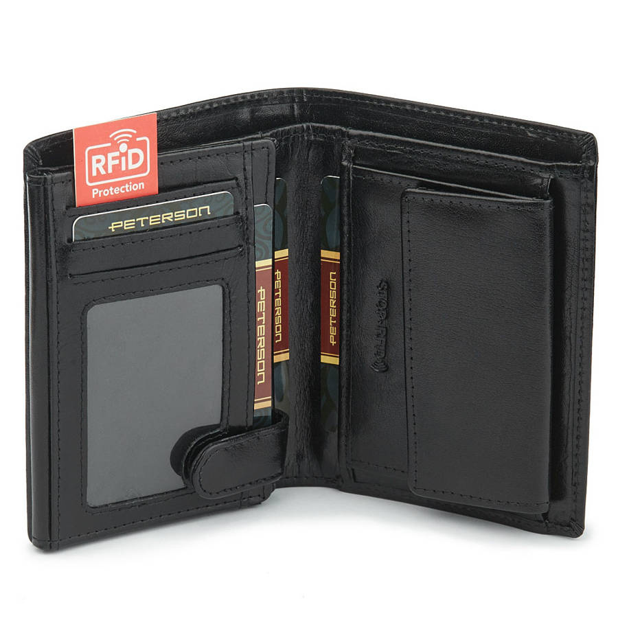 Leather men wallet PETERSON PTN 348 2-1-1