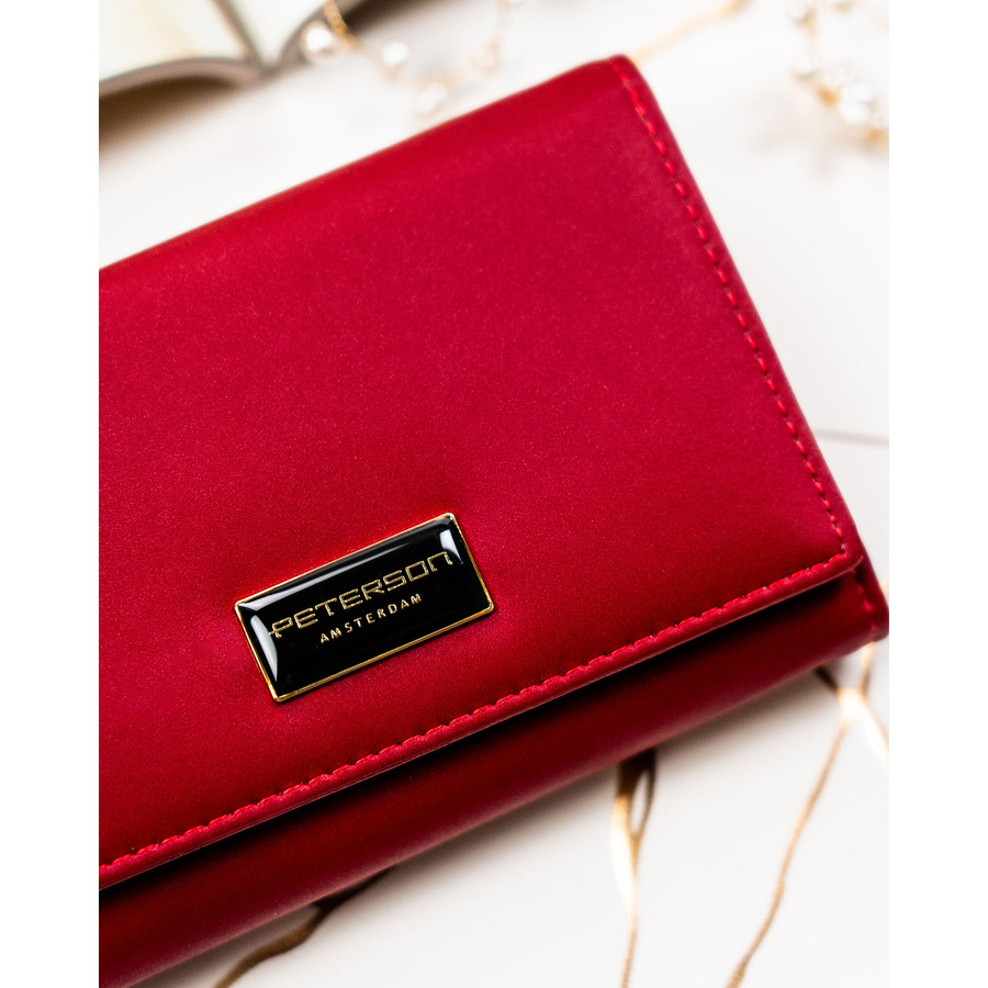 Leather and leatherette wallet RFID PETERSON PTN PS112-HNL