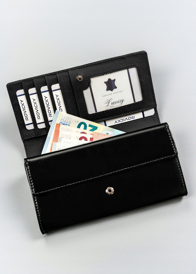 Leather & leatherette wallet RFID 4U CAVALDI PX22-20-BL