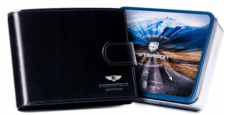 Leather wallet RFID PETERSON PTN 22301L-VT