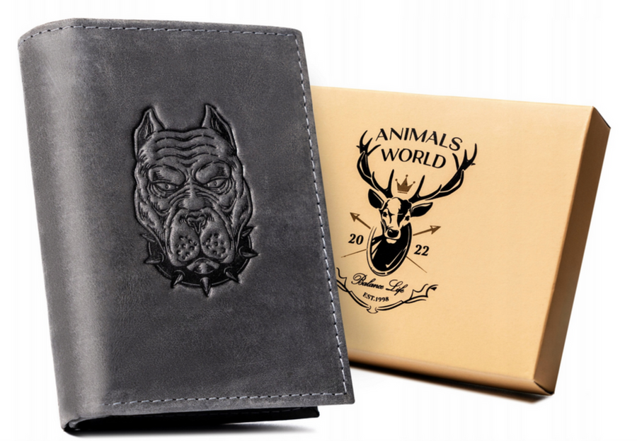 Leather wallet RFID ALWAYS WILD N4-CHM-DOG-1