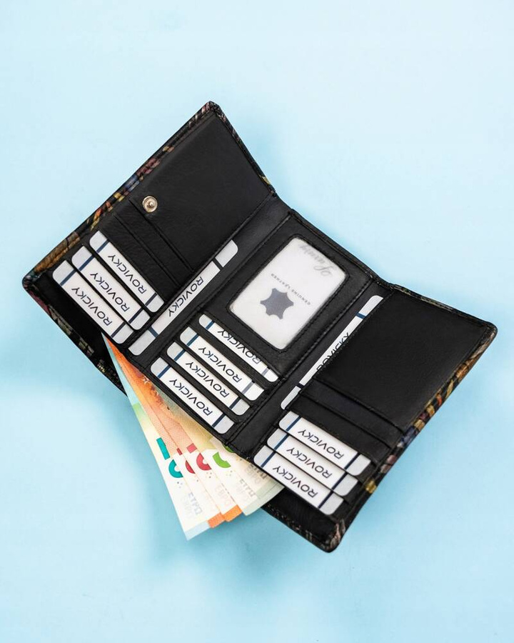 Leather wallet RFID ROVICKY R-N55020-ART