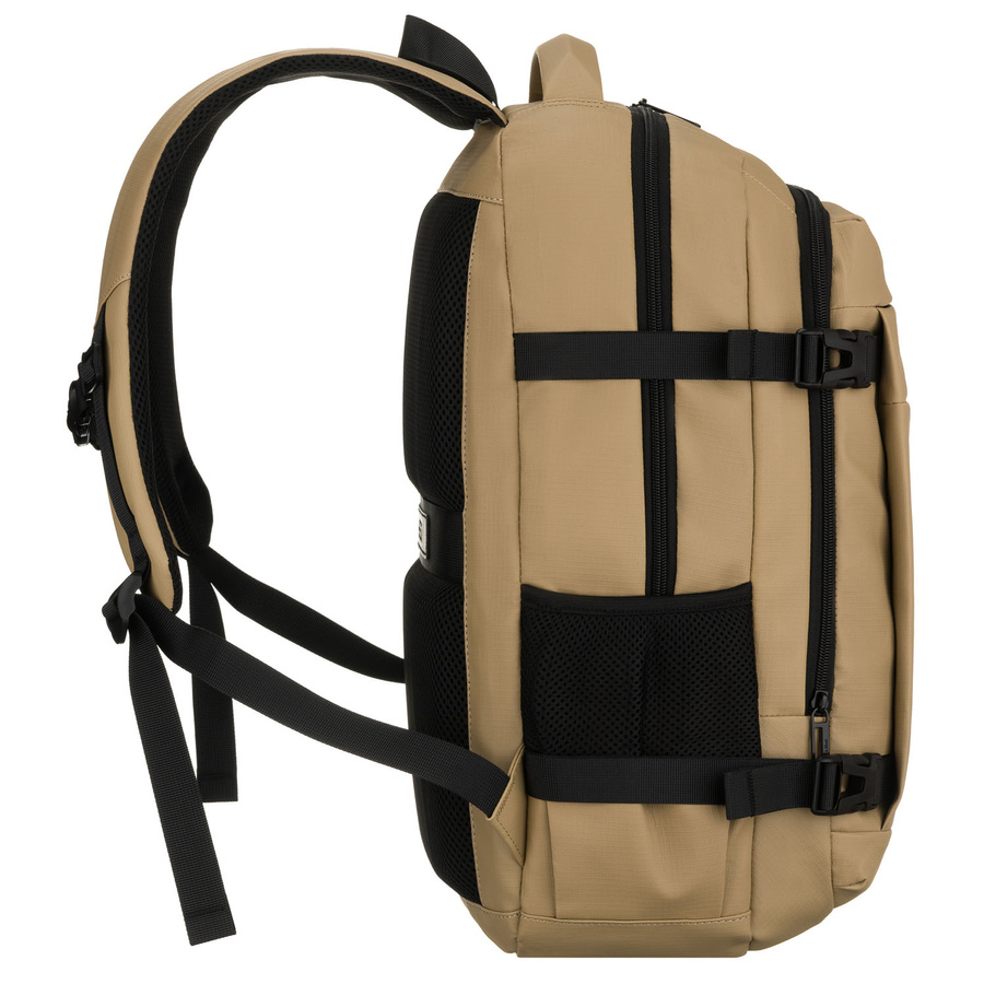 Duży plecak podróżny w kolorze khaki z miejscem na laptopa, dwukomorowy - Peterson