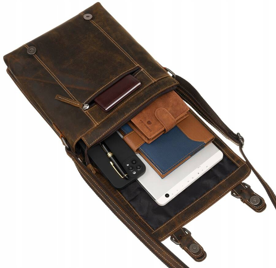 Leather bag PETERSON PTN 996-B-HUN