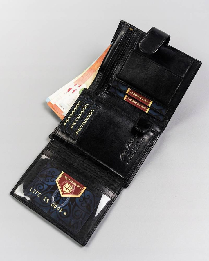 Leather's wallet RFID PETERSON PTN 22308L-VT-E