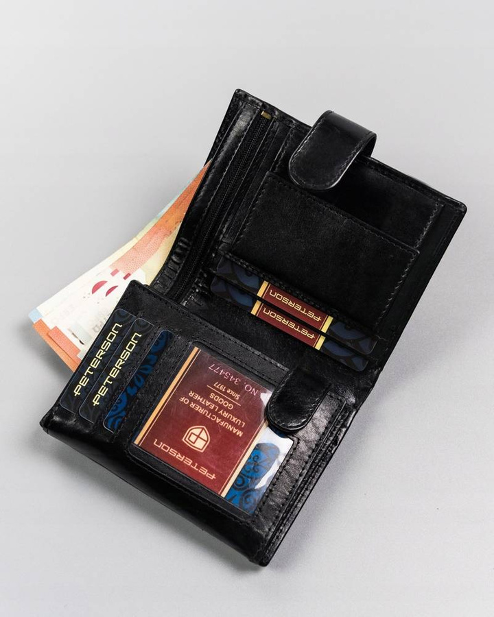 Leather's wallet RFID PETERSON PTN 22308L-VT-E