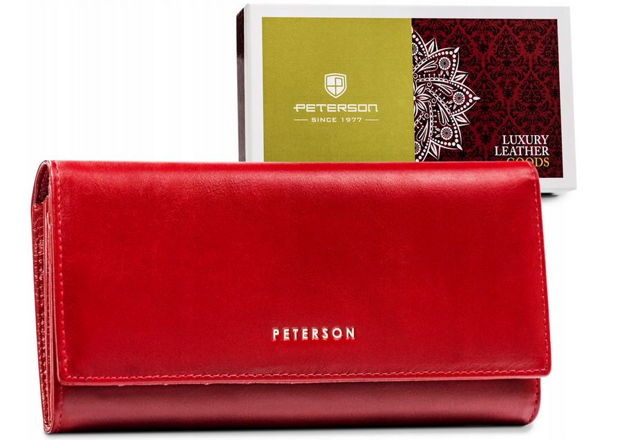 Leather wallet RFID PETERSON PTN 42122-SGN