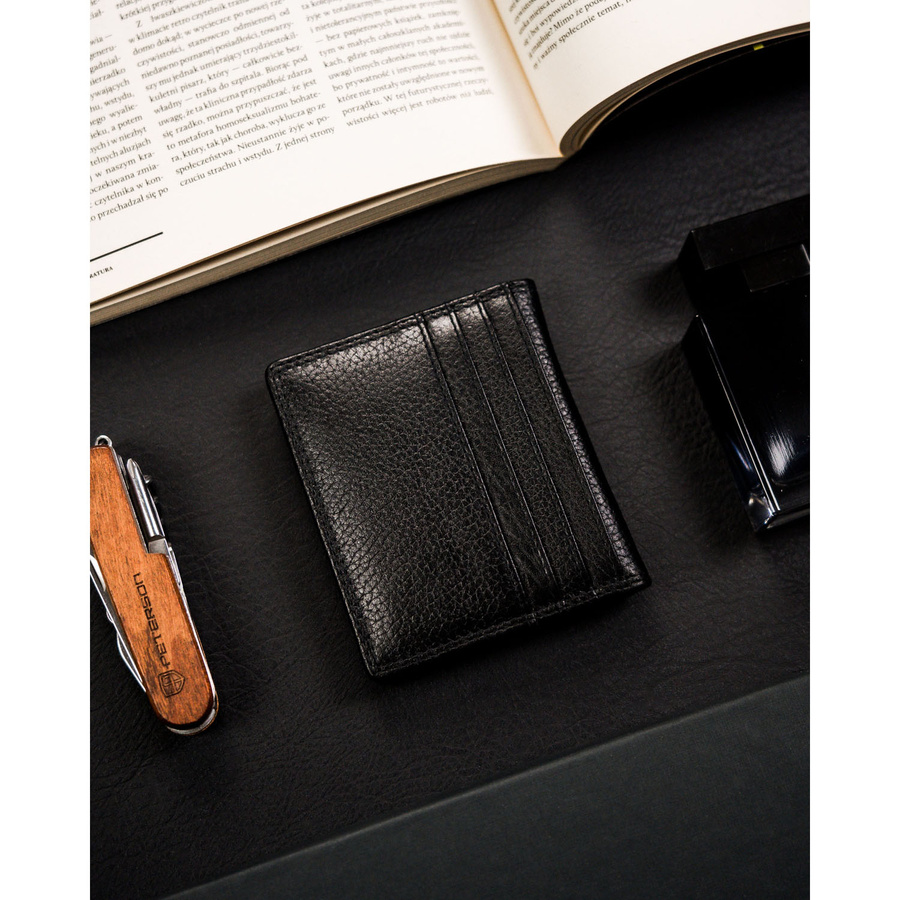 Leather card case 4U CAVALDI CW1015-NDM