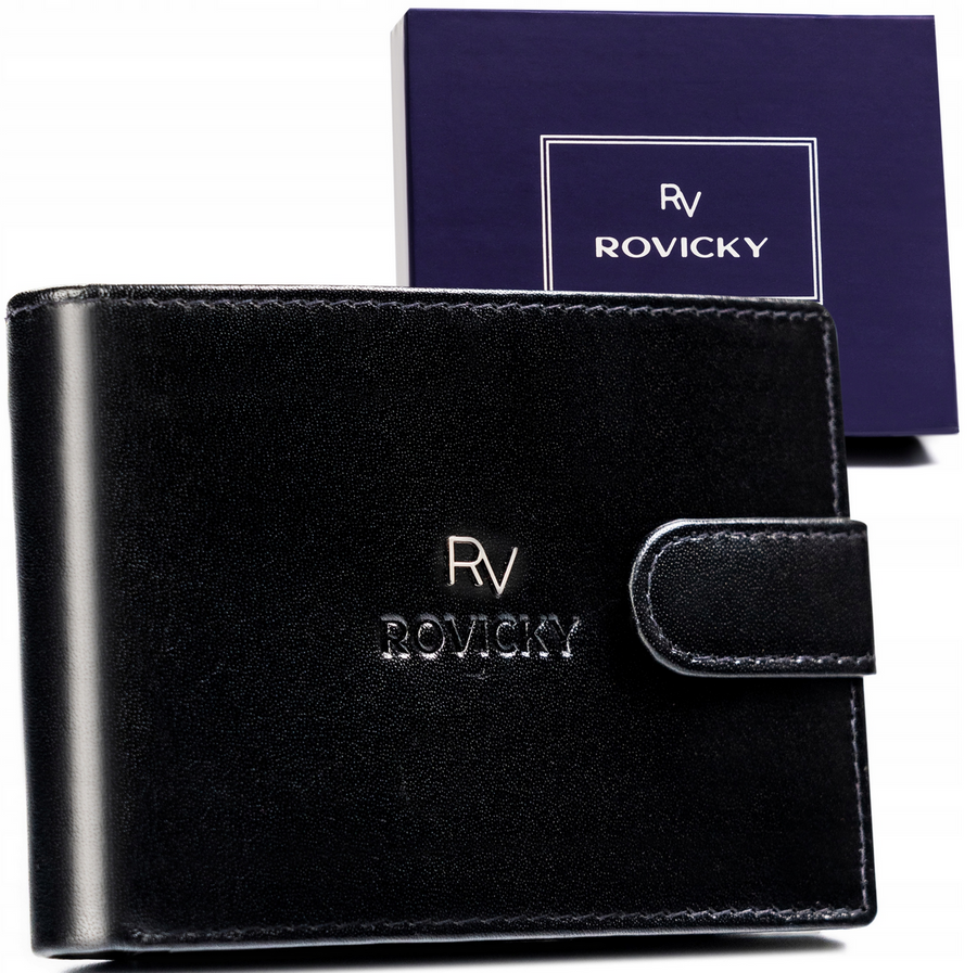 Leather wallet RFID ROVICKY RV-7680286-L-BCA-460