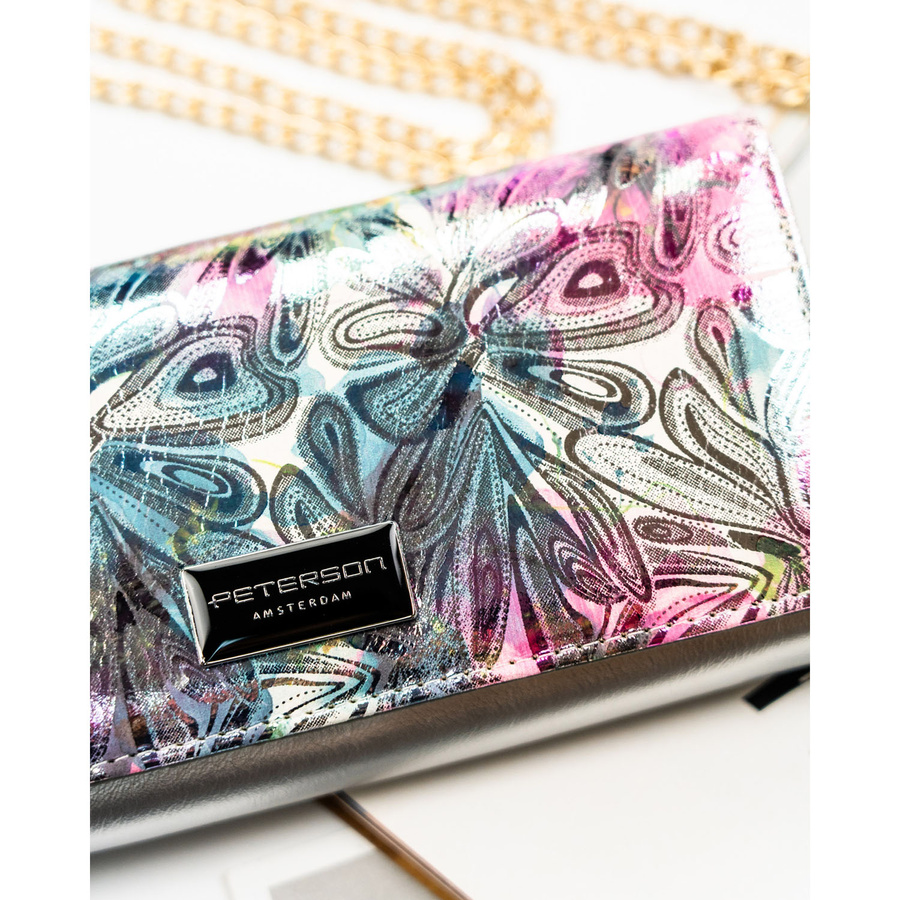 Leather+leatherette wallet RFID PETERSON PTN PX24-1-NPK