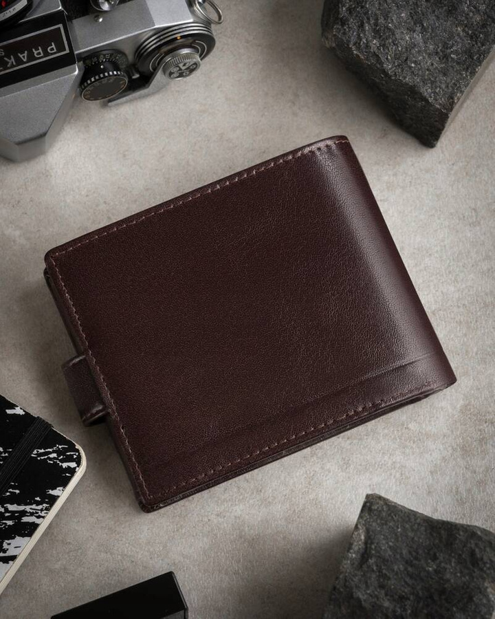 Leather men wallet RFID ROVIKY ROVICKY PC-103L-BAR