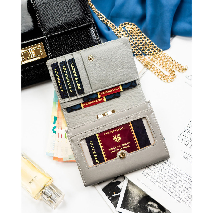 Leather wallet RFID PETERSON PTN PH30-LFL