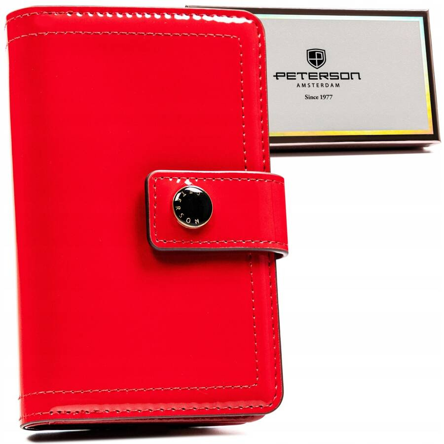 Leatherette wallet RFID PETERSON PTN 002-LAK