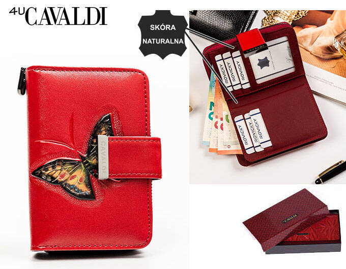 Leather & leatherette wallet RFID 4U CAVALDI  PN31-BT