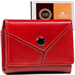 Leather wallet RFID PETERSON PTN RD-17-GCL-Y