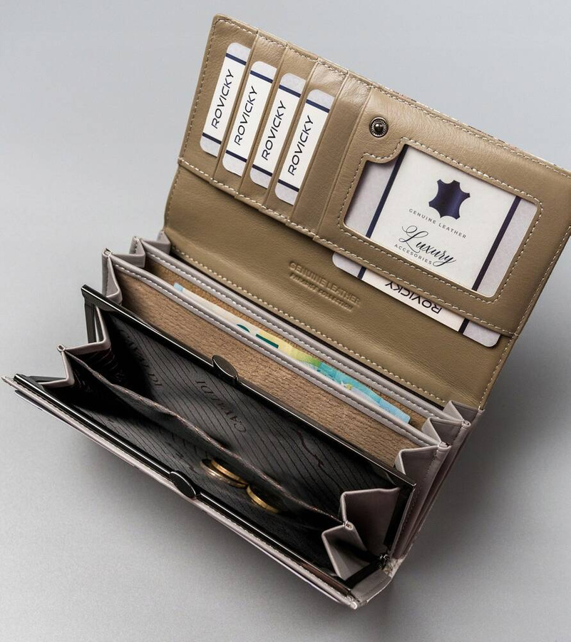 Leather & leatherette wallet RFID 4U CAVALDI PX24-DNH
