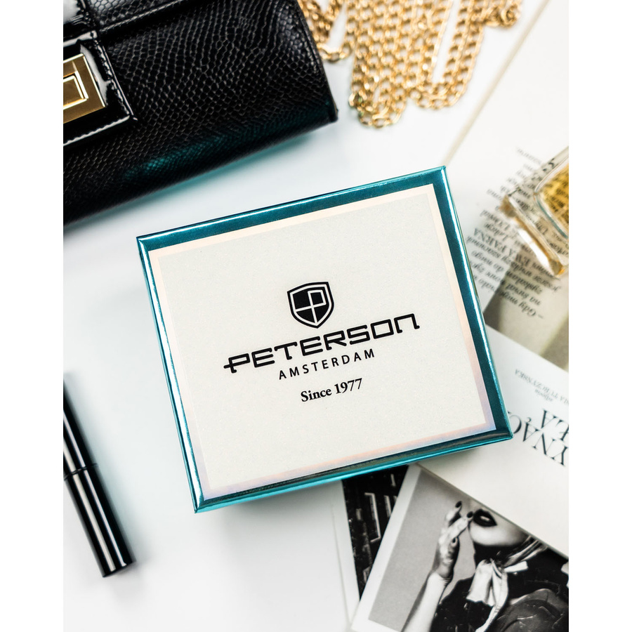 Leather and leatherette wallet RFID PETERSON PTN PS115-FDS