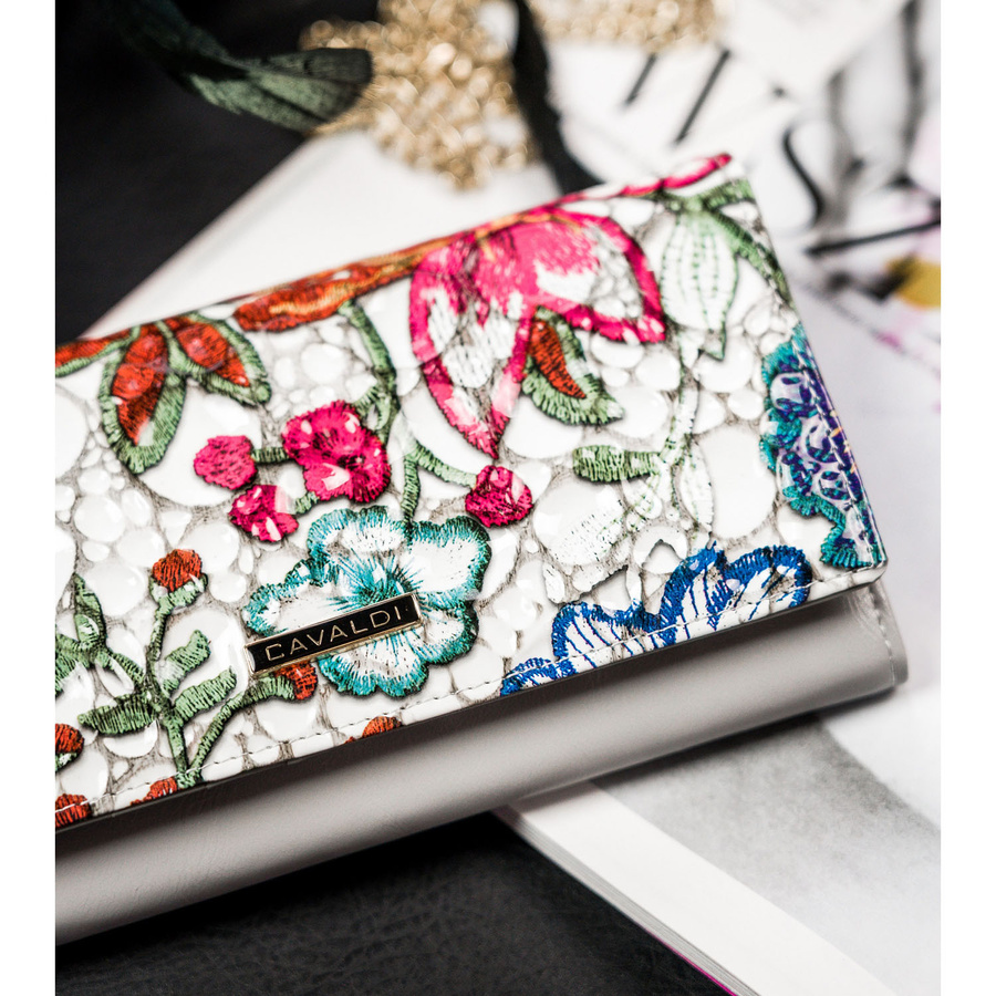Leather wallet 4U CAVALDI PN27-FL-BL-MULTI