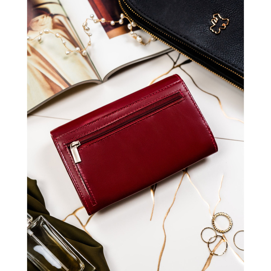 Leather wallet RFID PETERSON PTN RD-22-NGV