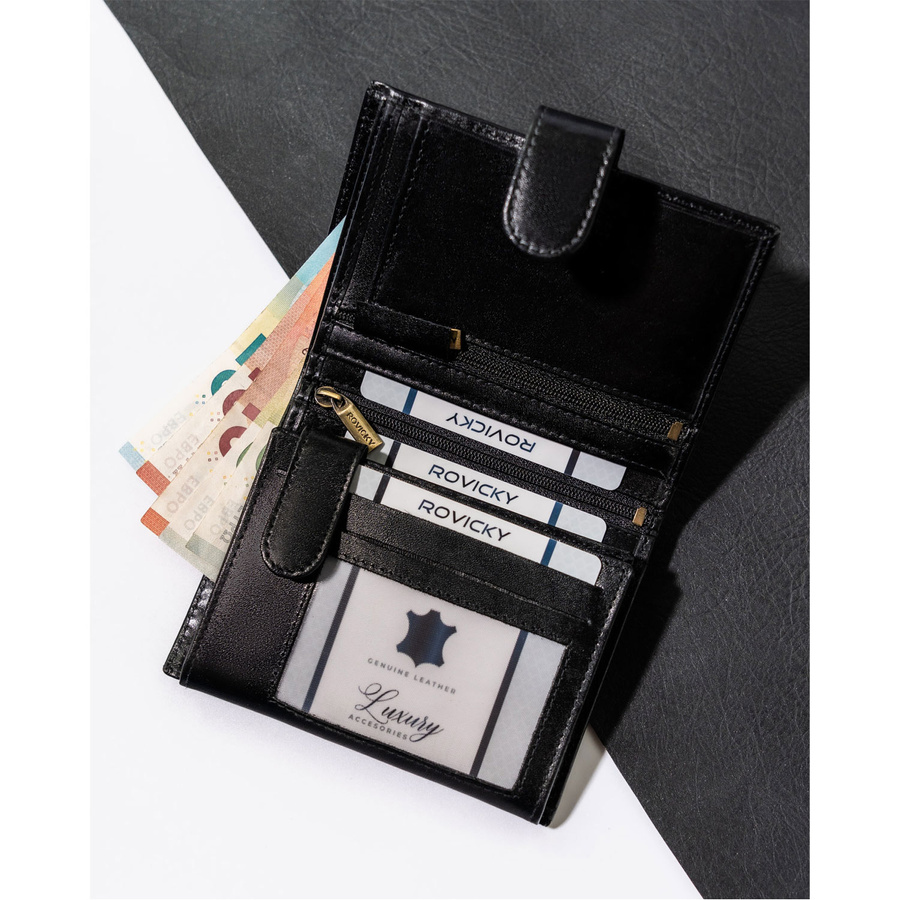 Leather wallet RFID ROVICKY N575L-RVT