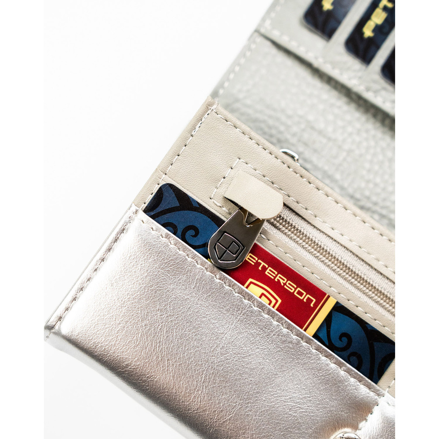 Leather+leatherette wallet RFID PETERSON PTN PX27-1-NPK