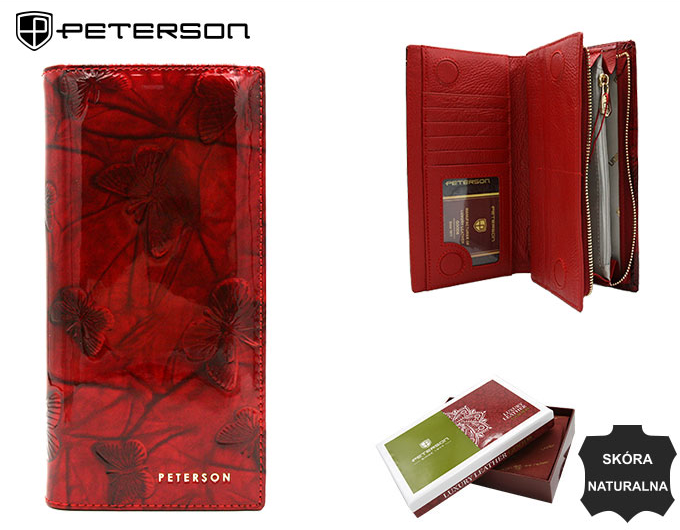 Leather wallet RFID PETERSON PTN 421431-BF