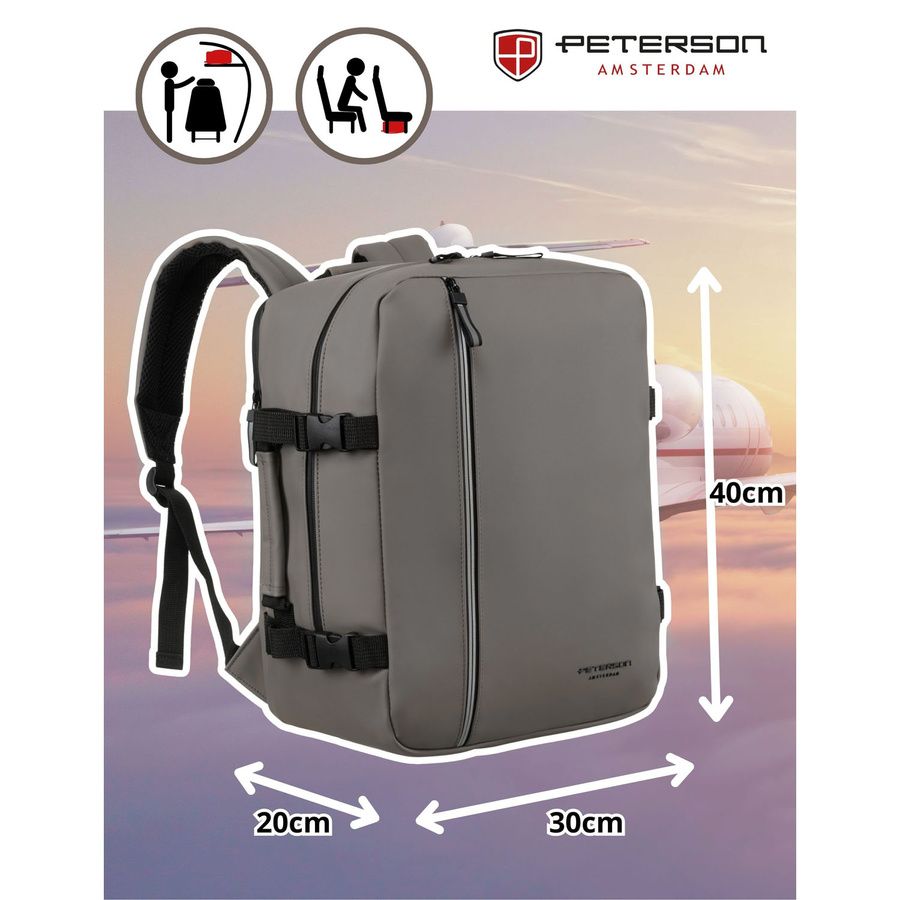 Polyester bagpack PETERSON PTN SKYLINE