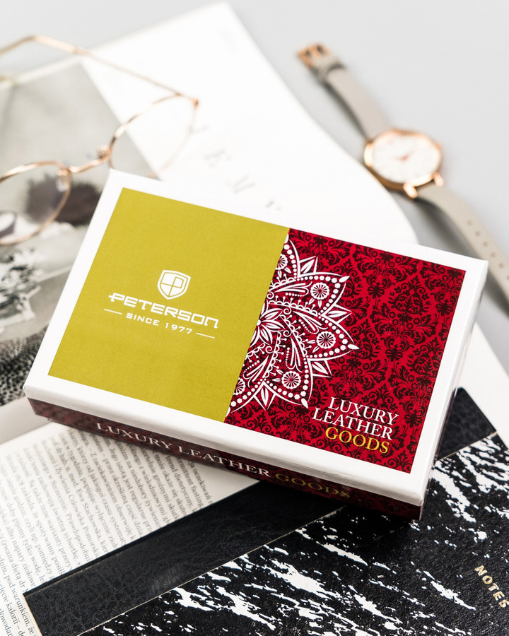 Leather wallet RFID PETERSON PTN 42108-ONBF