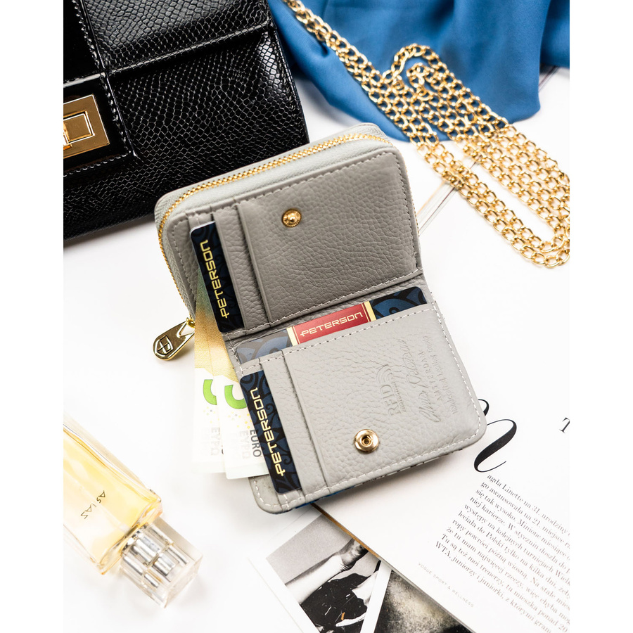 Leather wallet RFID PETERSON PTN PH33-LFL